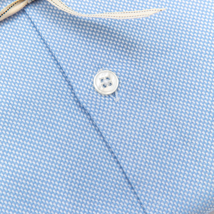 Camicia Microdisegno Celeste