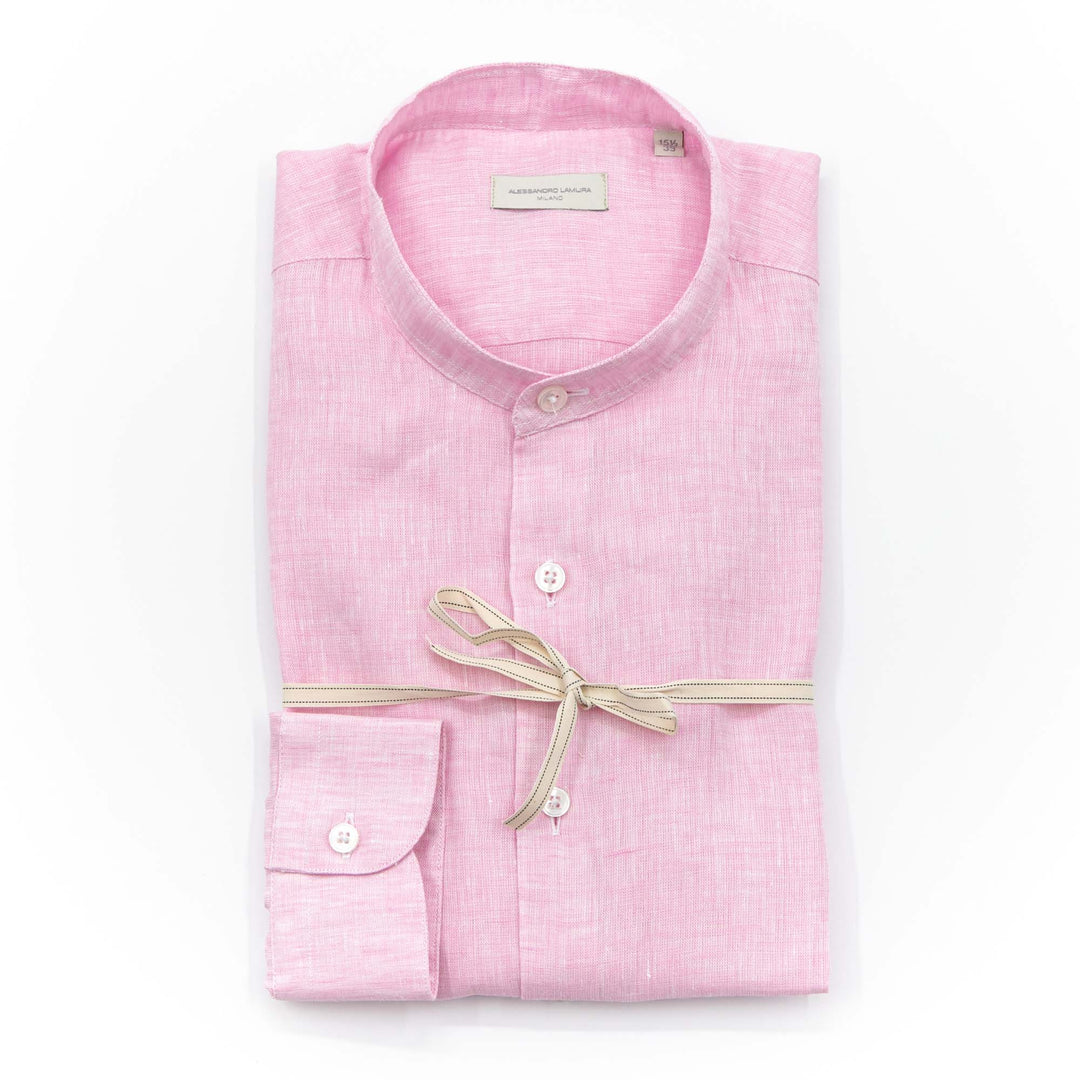 White Shirt Embroidered with Black Floral Details