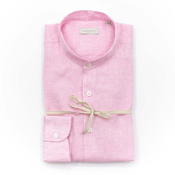 White Shirt Embroidered with Black Floral Details