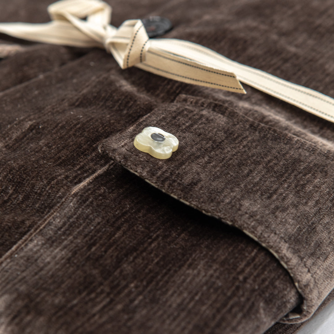 Giacca-Camicia in Velluto – Marrone Caffè