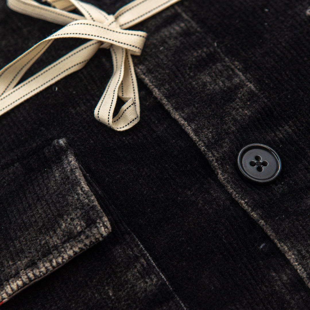 Overshirt in Velluto Nero