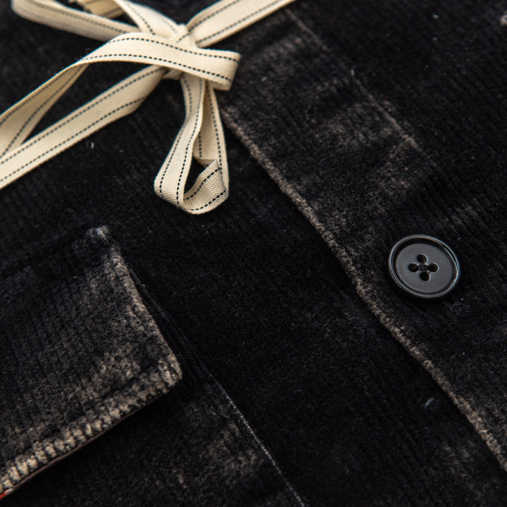 Overshirt in Velluto Nero