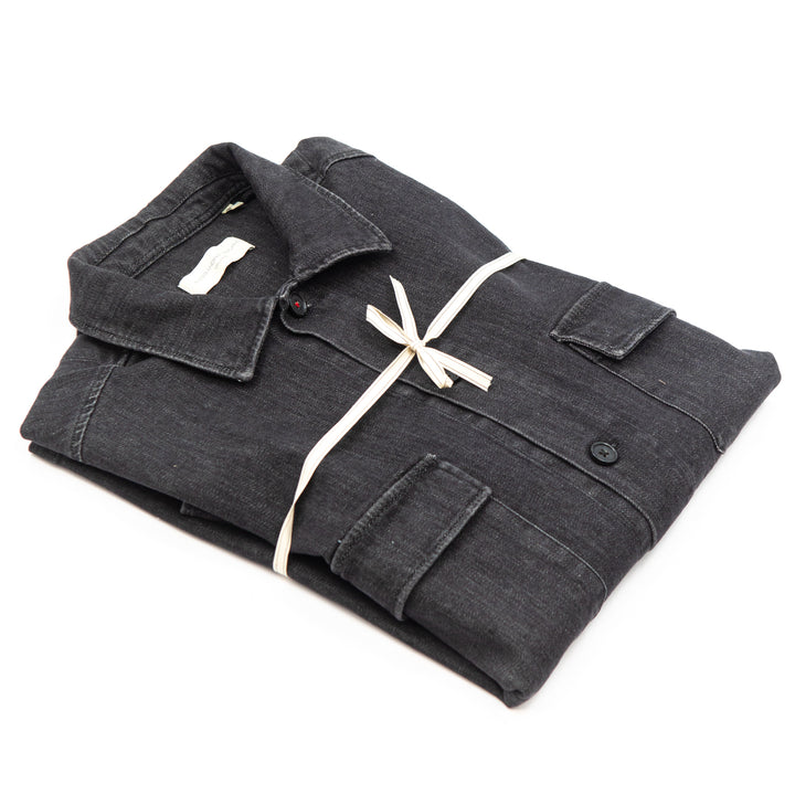 Shirt Jacket in denim nero washed