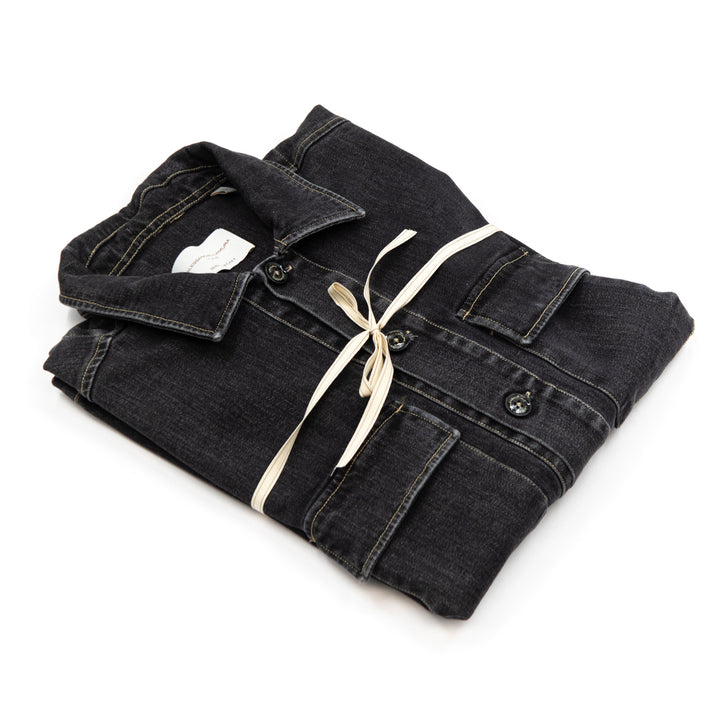 Shirt Jacket in denim nero