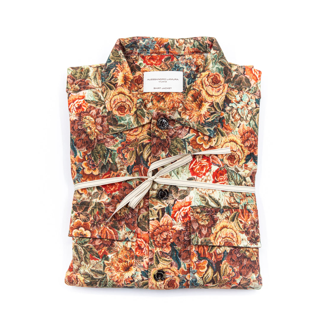 Giacca-Camicia Fantasia Floreale