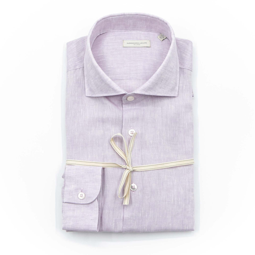 White Shirt Embroidered with Black Floral Details