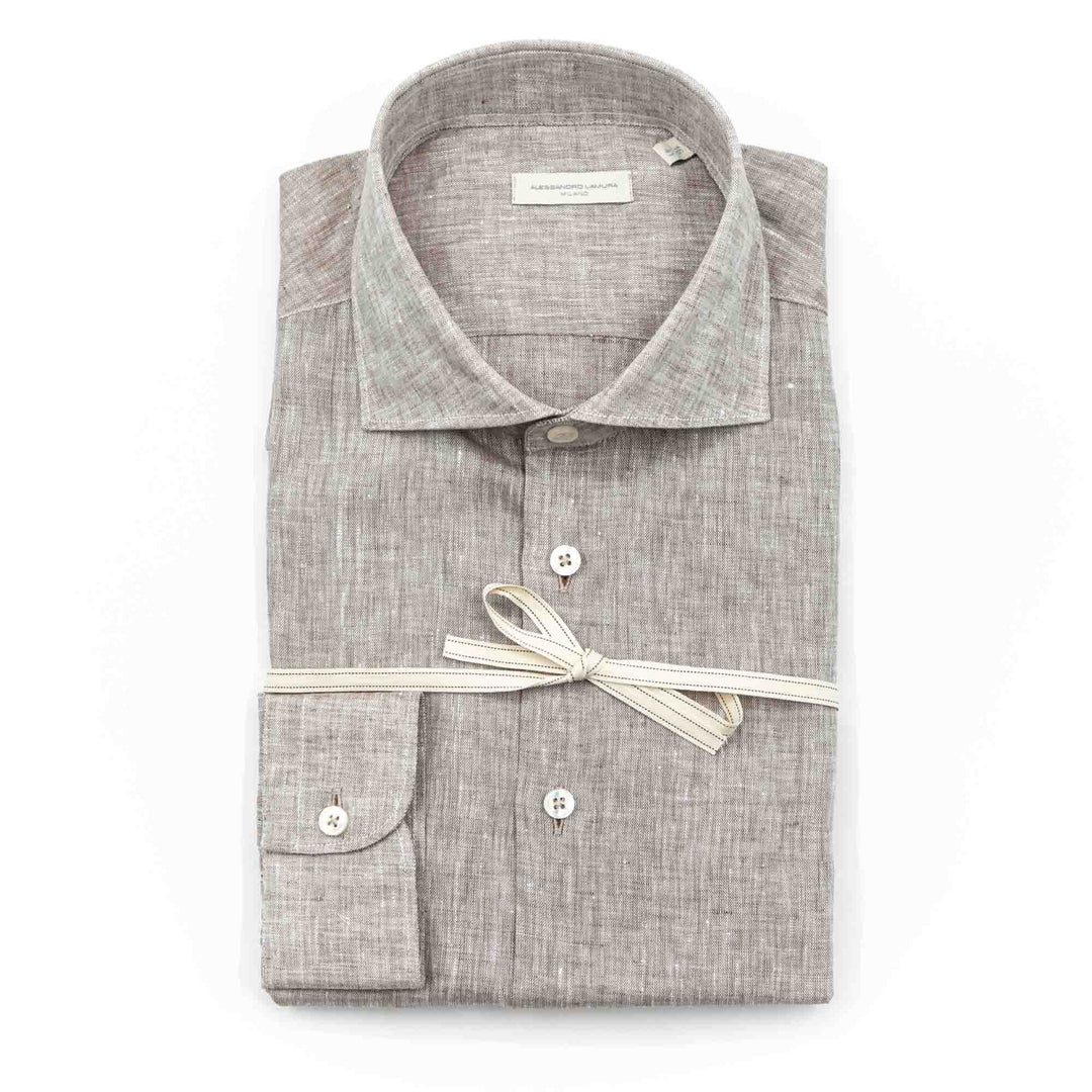 White Shirt Embroidered with Black Floral Details