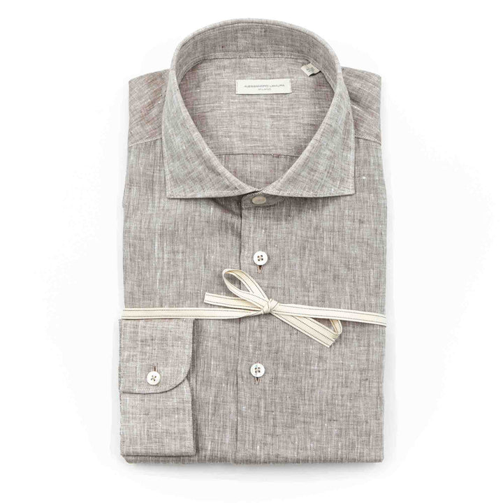 White Shirt Embroidered with Black Floral Details