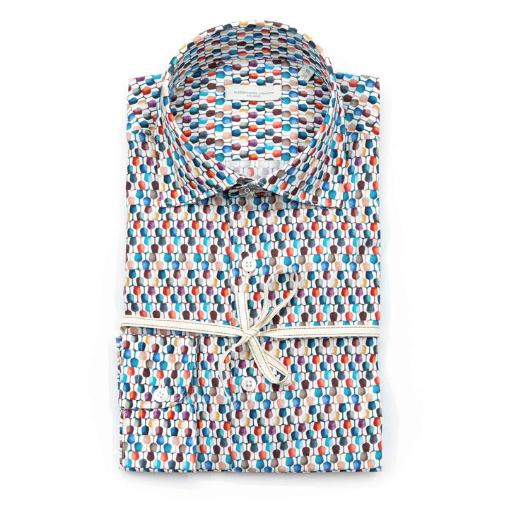 Camicia Con Stampa Geometrica Multicolore