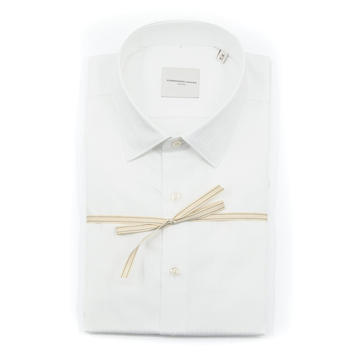 Camicia Bianca Sartoriale in Cotone con Collo Classico