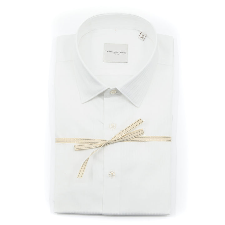 Camicia Bianca Sartoriale in Cotone con Collo Classico