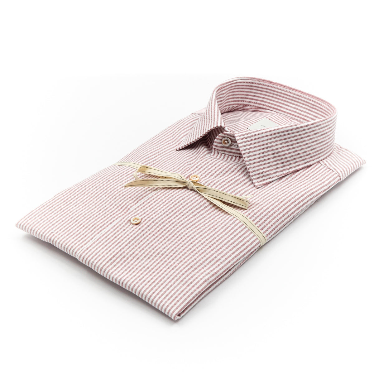 Camicia Bianca a Righe Sottili Rosse