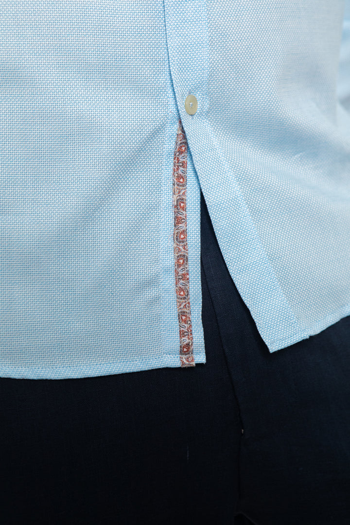 Light Blue Textured Shirt