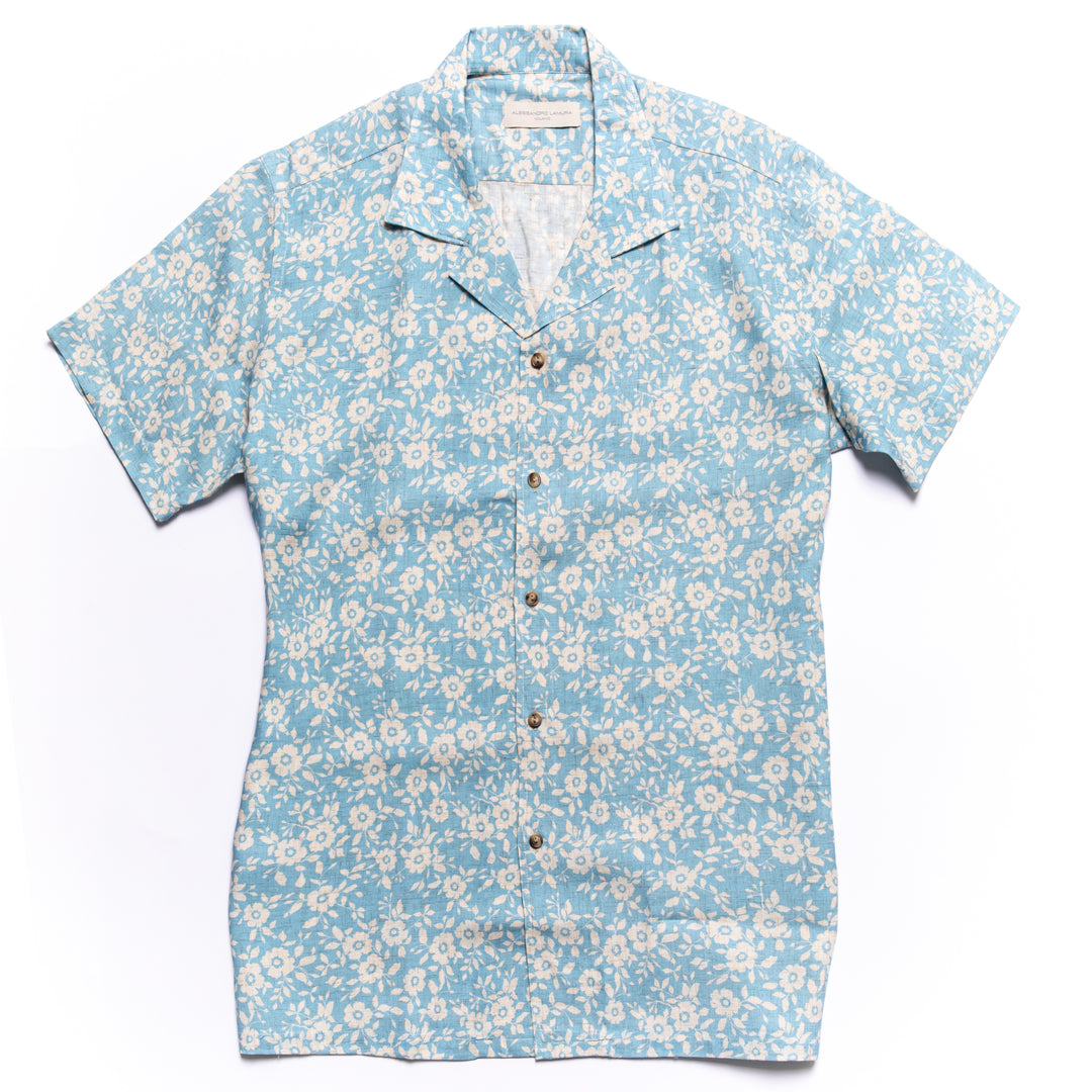 Camicia con Stampa Floreale mezza manica