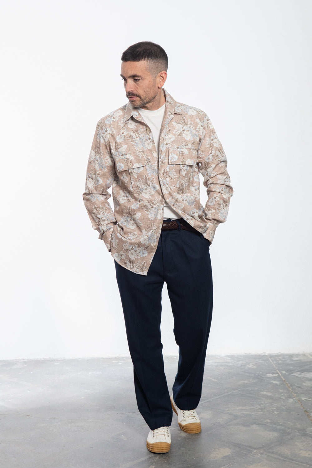 Brown Thin Striped Shirt