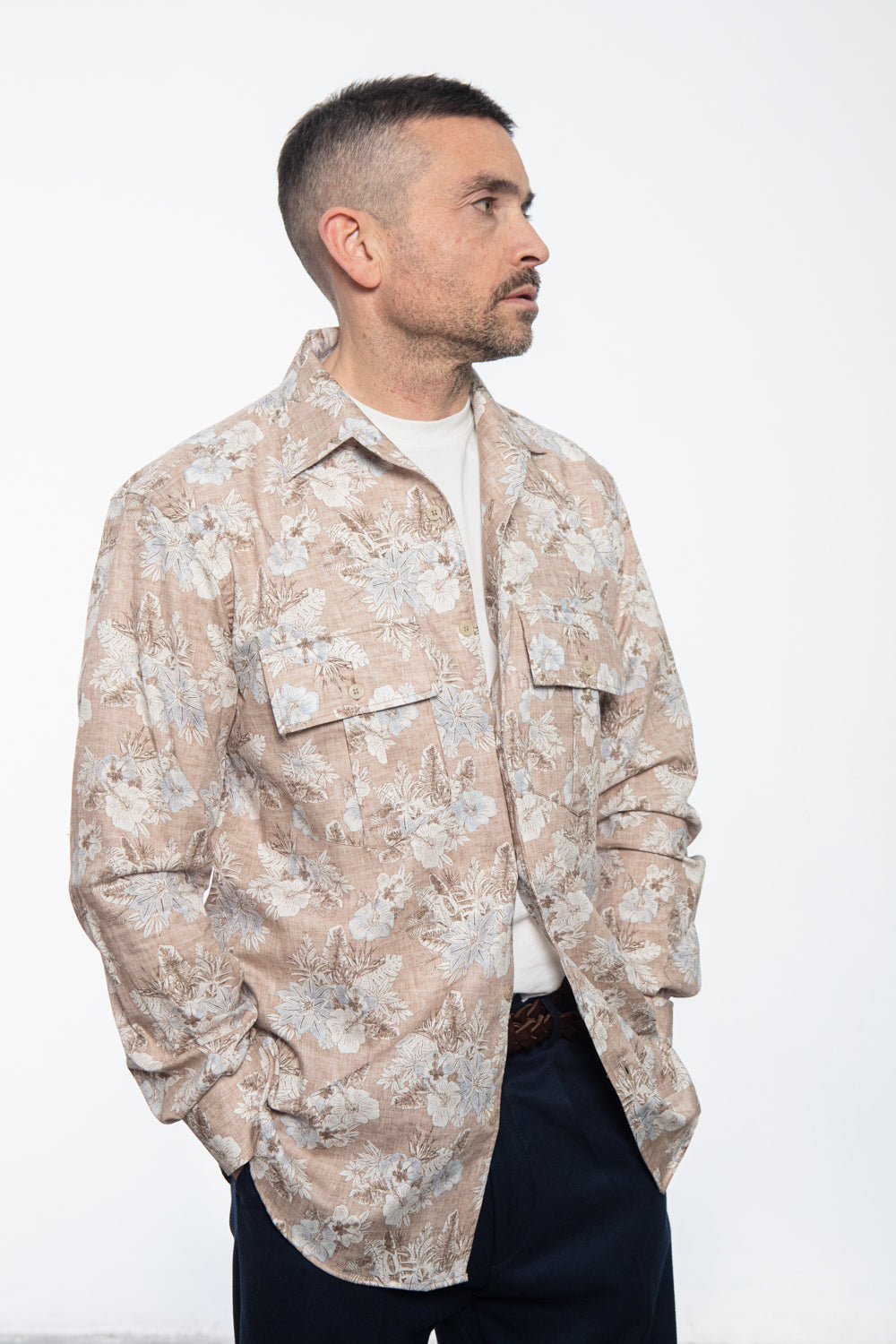 Brown Thin Striped Shirt