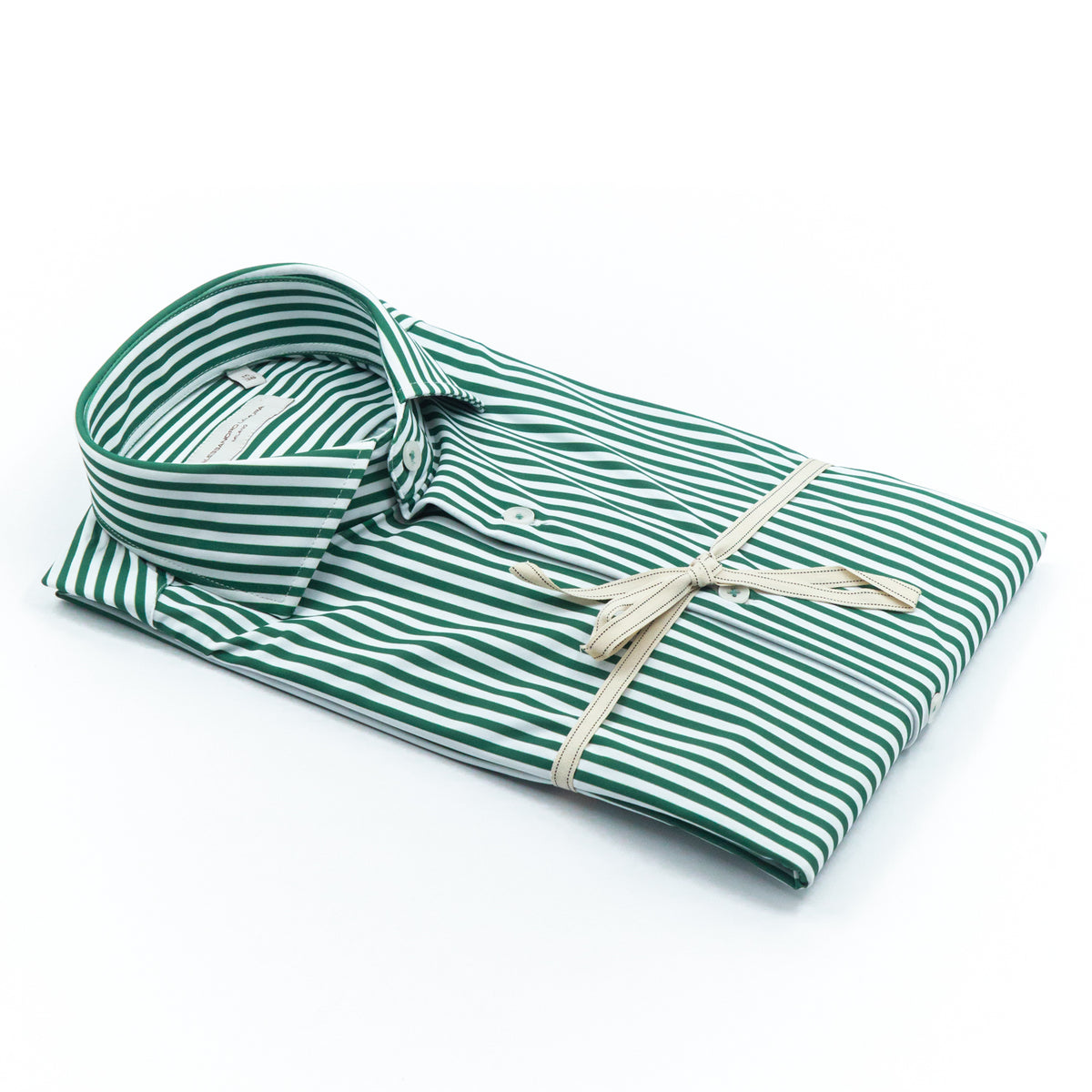 Camicia Active a Righe Verde e Bianco