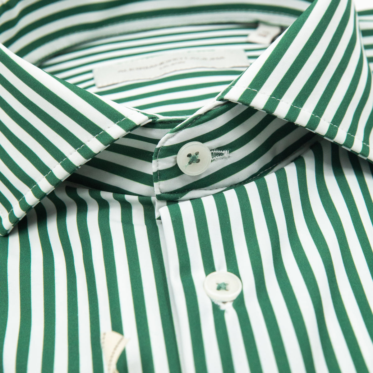Camicia Active a Righe Verde e Bianco