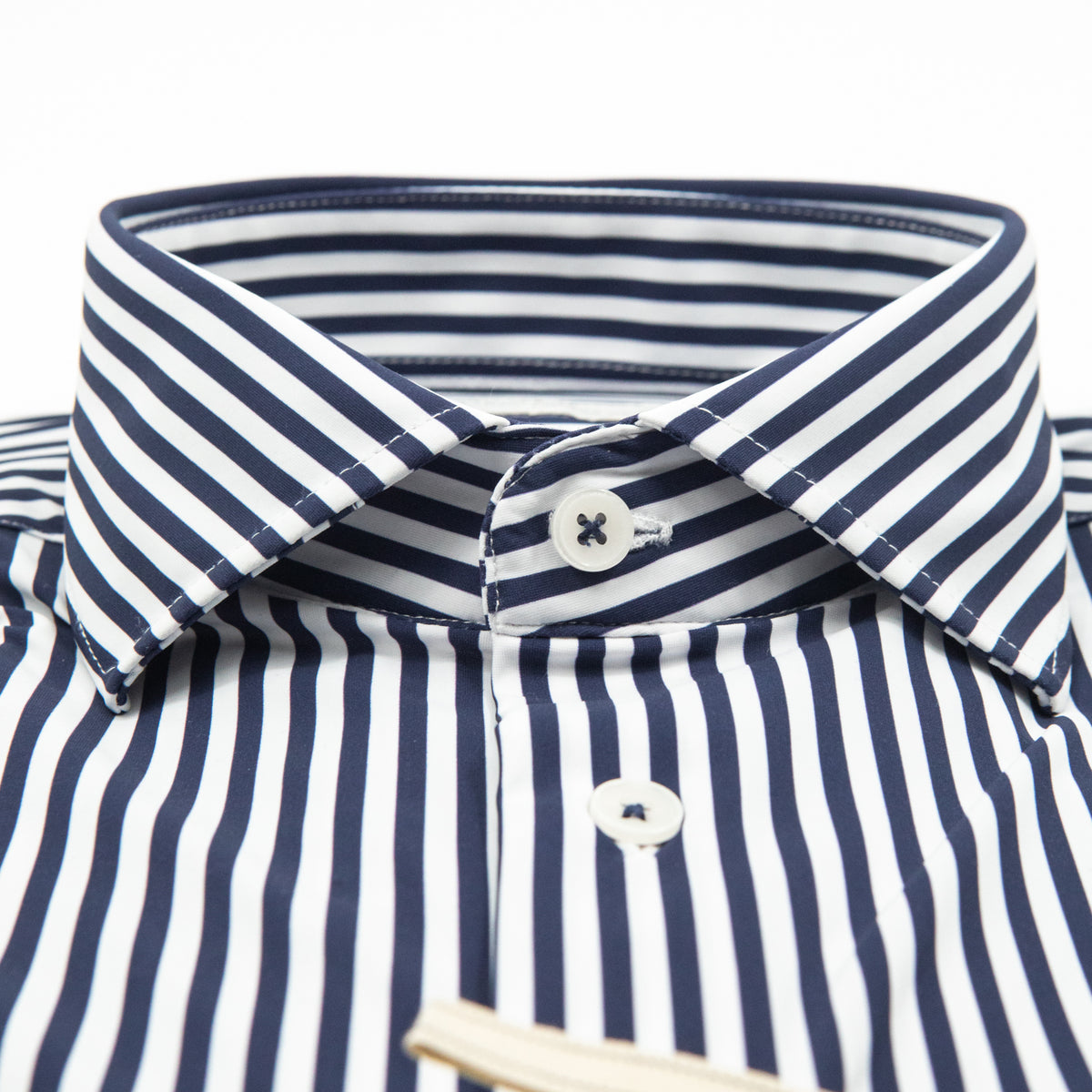 Camicia Active a Righe Blu Navy e Bianco