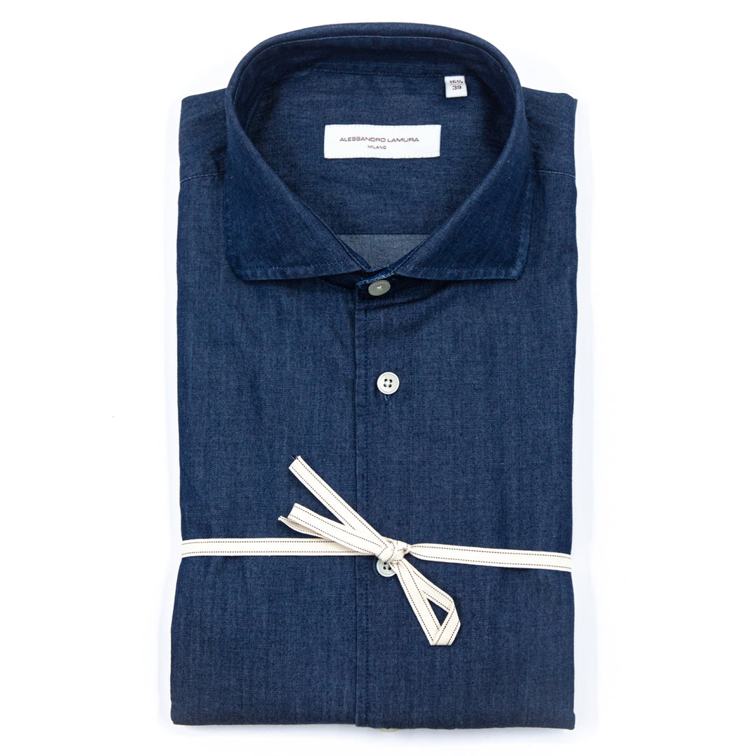 Camicia Denim Blu Scuro