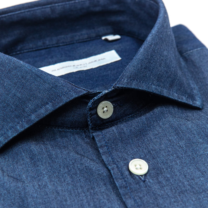 Camicia Denim Blu Scuro