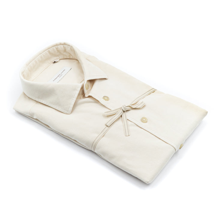 Camicia Velluto a Coste Panna