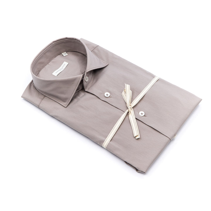Camicia in Cotone Color Tortora