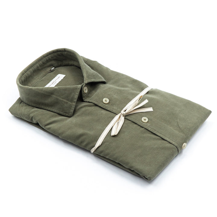 Camicia Velluto a Coste Verde Oliva