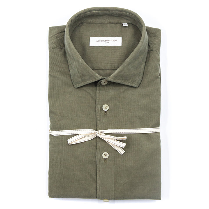 Camicia Velluto a Coste Verde Oliva