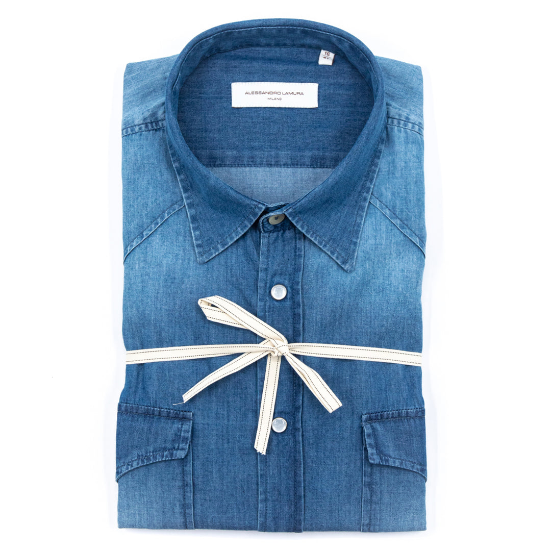 Camicia in Denim Azzurro
