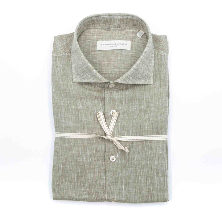 White Shirt Embroidered with Black Floral Details