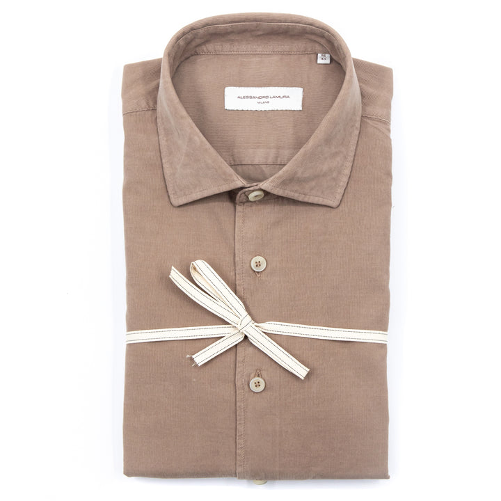 Camicia Velluto a Coste Tortora