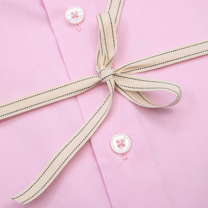 White Shirt Embroidered with Black Floral Details