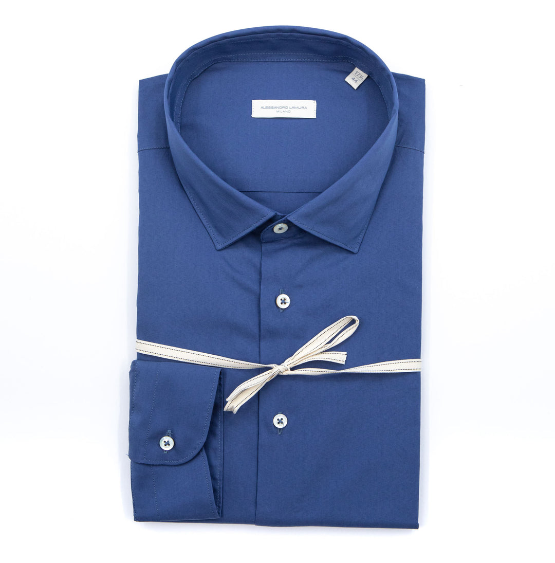 White Shirt Embroidered with Black Floral Details