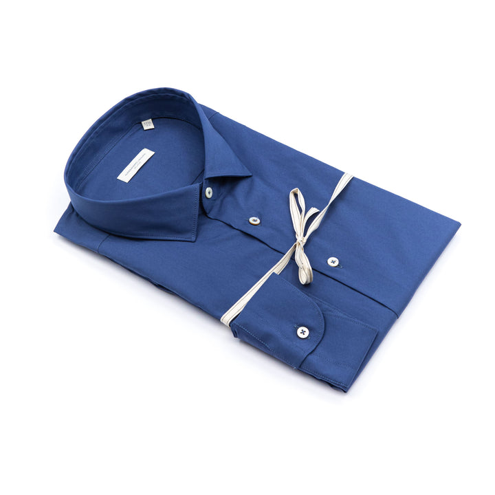 White Shirt Embroidered with Black Floral Details