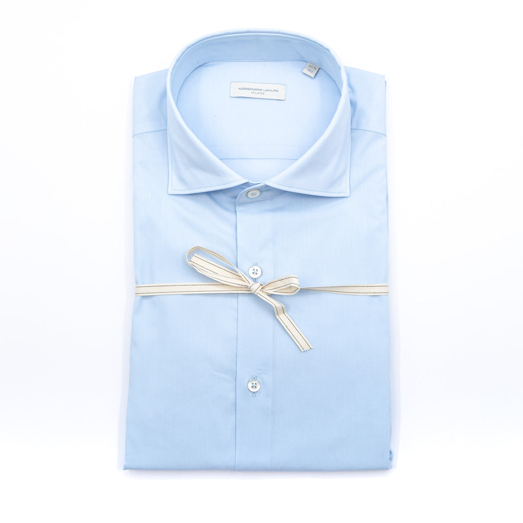 White Shirt Embroidered with Black Floral Details