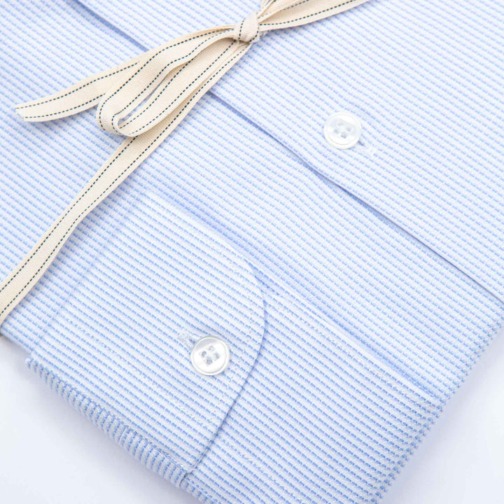 Camicia a righe azzurra