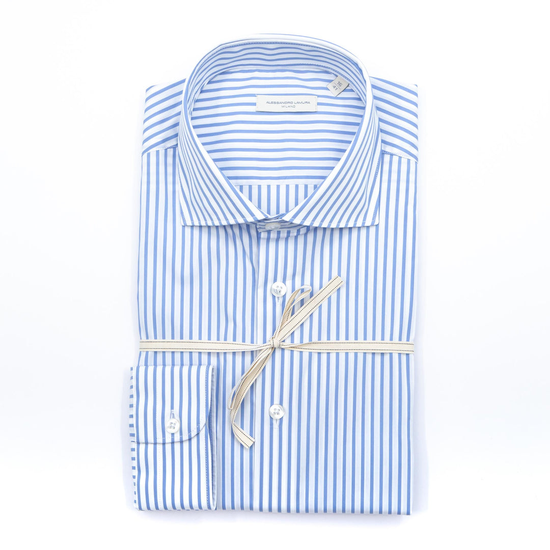 White Shirt Embroidered with Black Floral Details