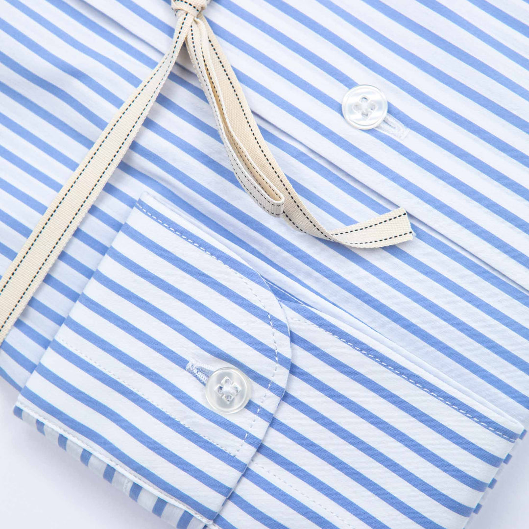 Camicia Sartoriale a Righe Azzurre