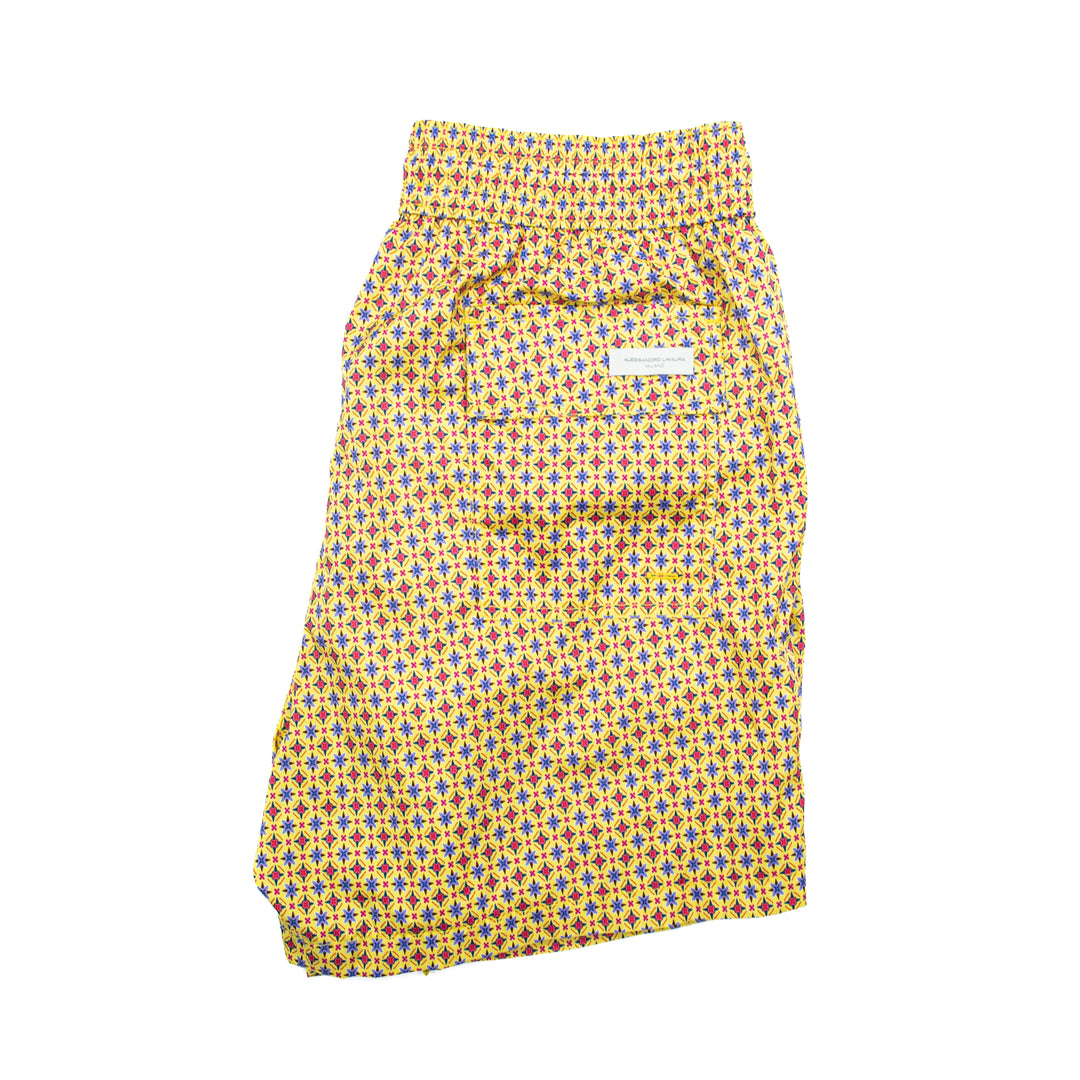 Costume Micro Pattern Giallo Vintage