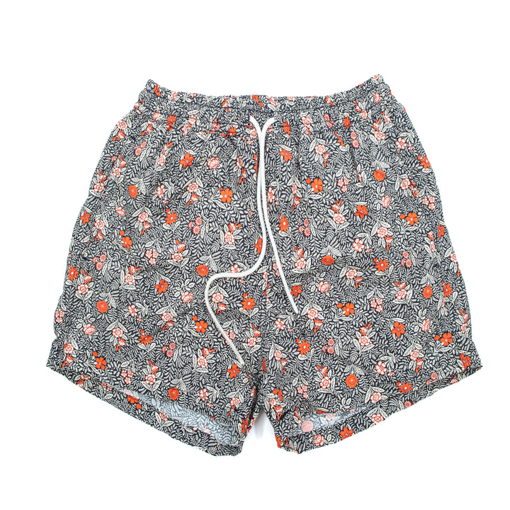 Costume Stampa Floreale Grafica Nero & Arancio