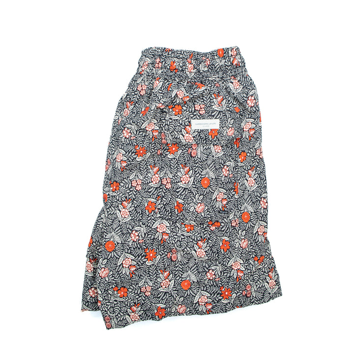 Costume Stampa Floreale Grafica Nero & Arancio