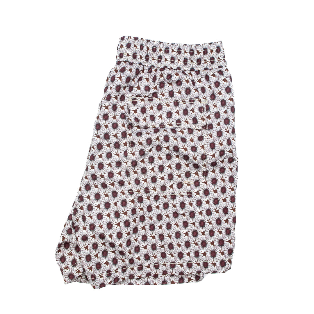 Costume stampa margherite  fondo bordeaux