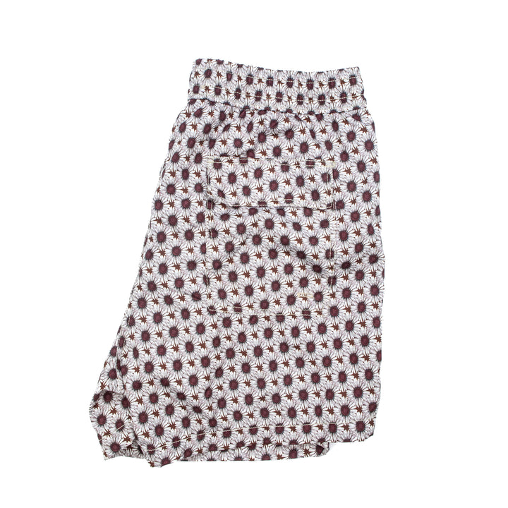 Costume stampa margherite  fondo bordeaux