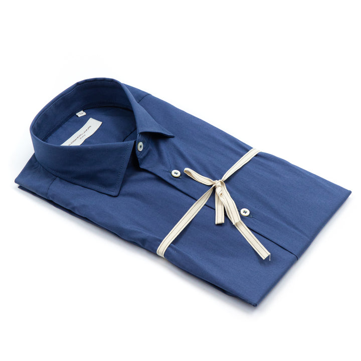 Camicia in Cotone Blu Notte