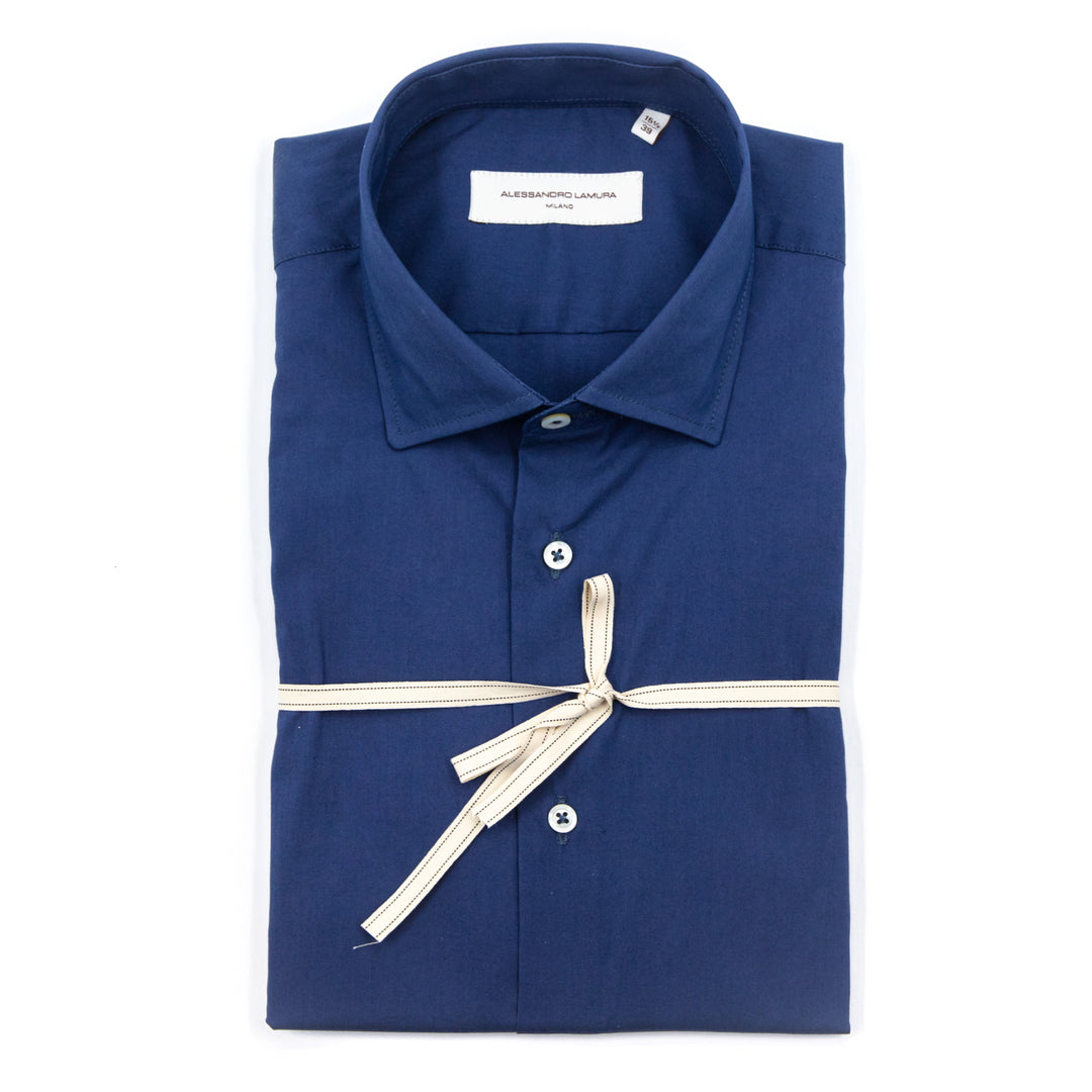 Camicia in Cotone Blu Notte