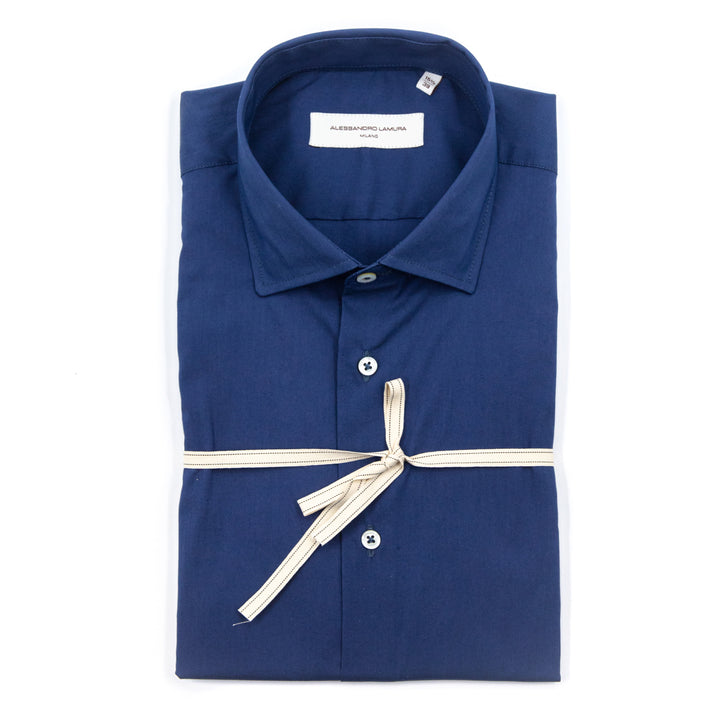 Camicia in Cotone Blu Notte