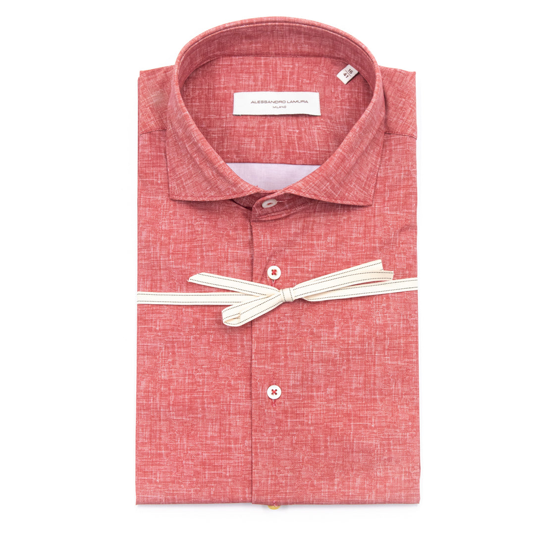 Camicia in Lino Rosso Melange