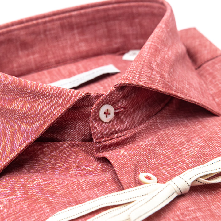 Camicia in Lino Rosso Melange