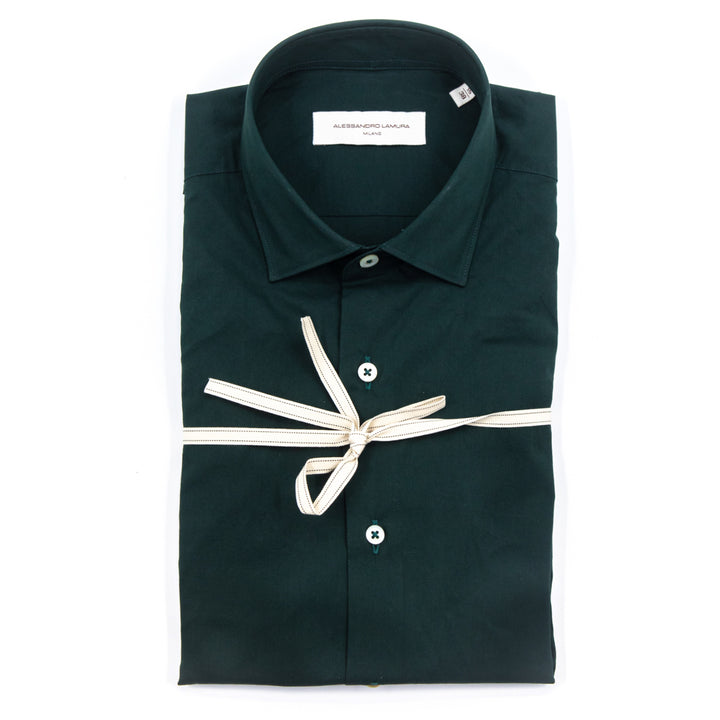Camicia in Cotone Verde Bottiglia